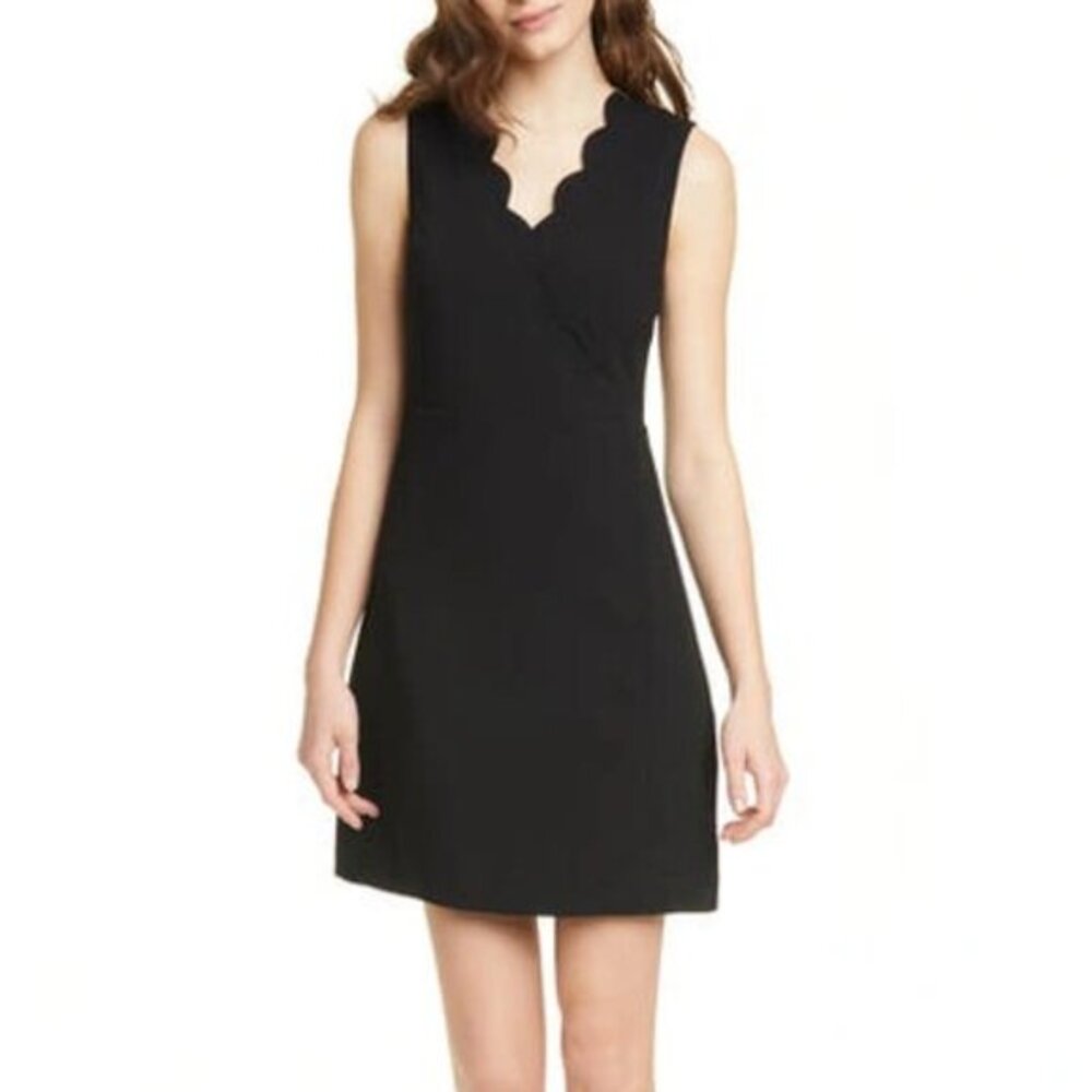 Ted Baker London Womens Furnaed Scallop Cocktail Dress Navy Blue Size 2/US 6